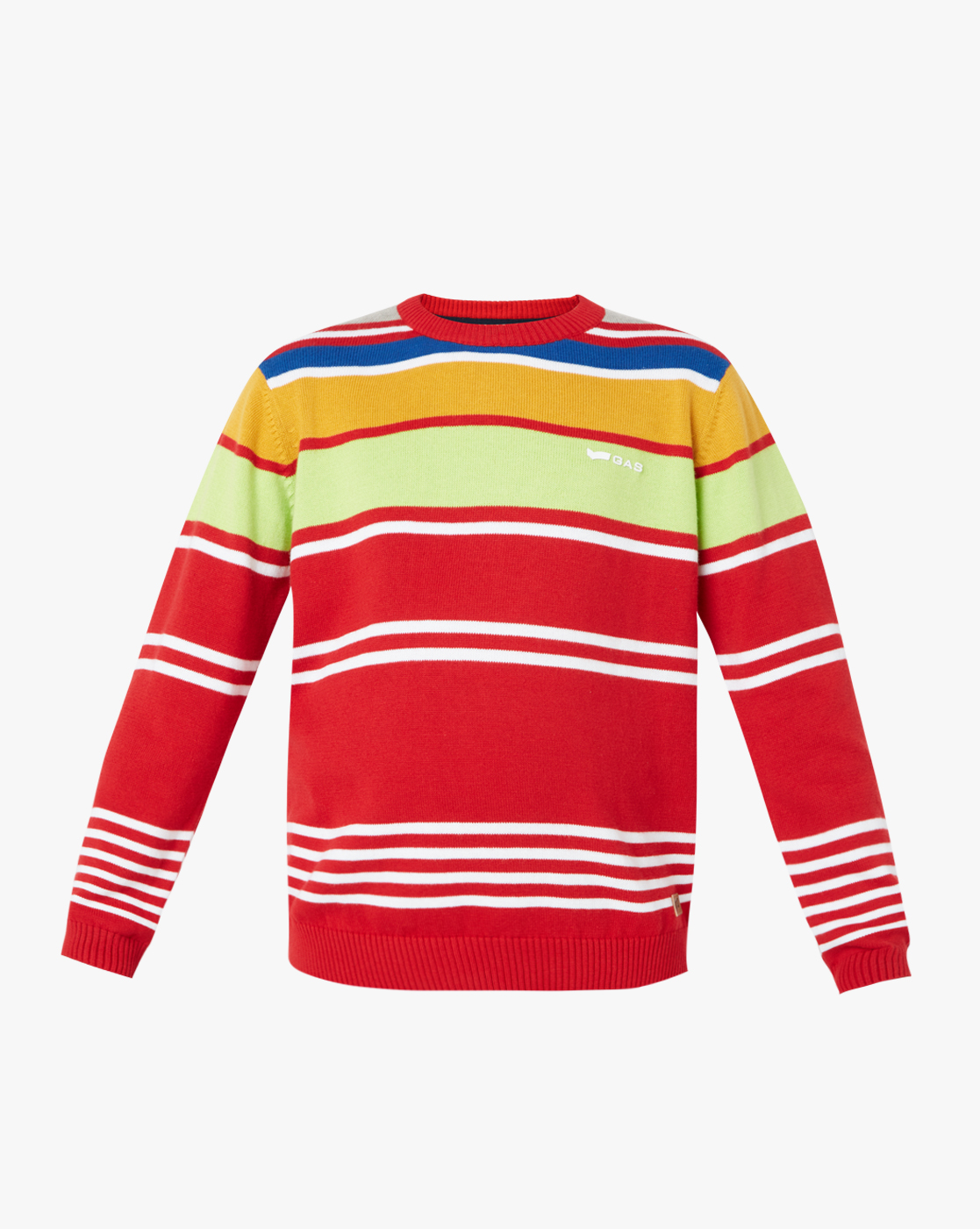 Gas Kids Boys Red Striped Pullover